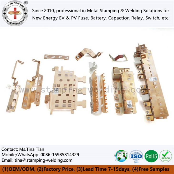 Film capacitor busbars