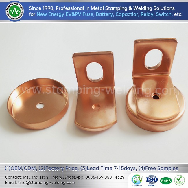Copper Contact Cap for EV Battery Fuse